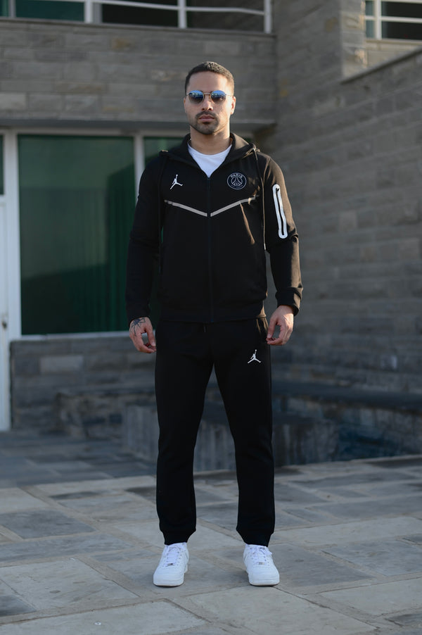 Jordan Reflected stripe black track suit